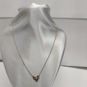 CADENA TEJIDO GARGANTILLA ESPECIAL C FLORES 14K 45 CM 2.9 GR (NUEVO)