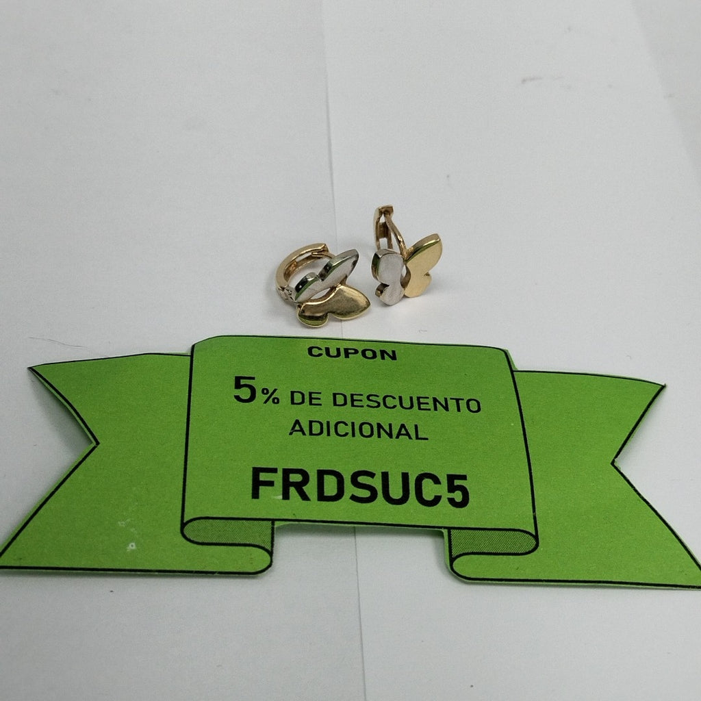 ARETES PAR ORO 14 K 2,60 GRMS (SEMINUEVO)