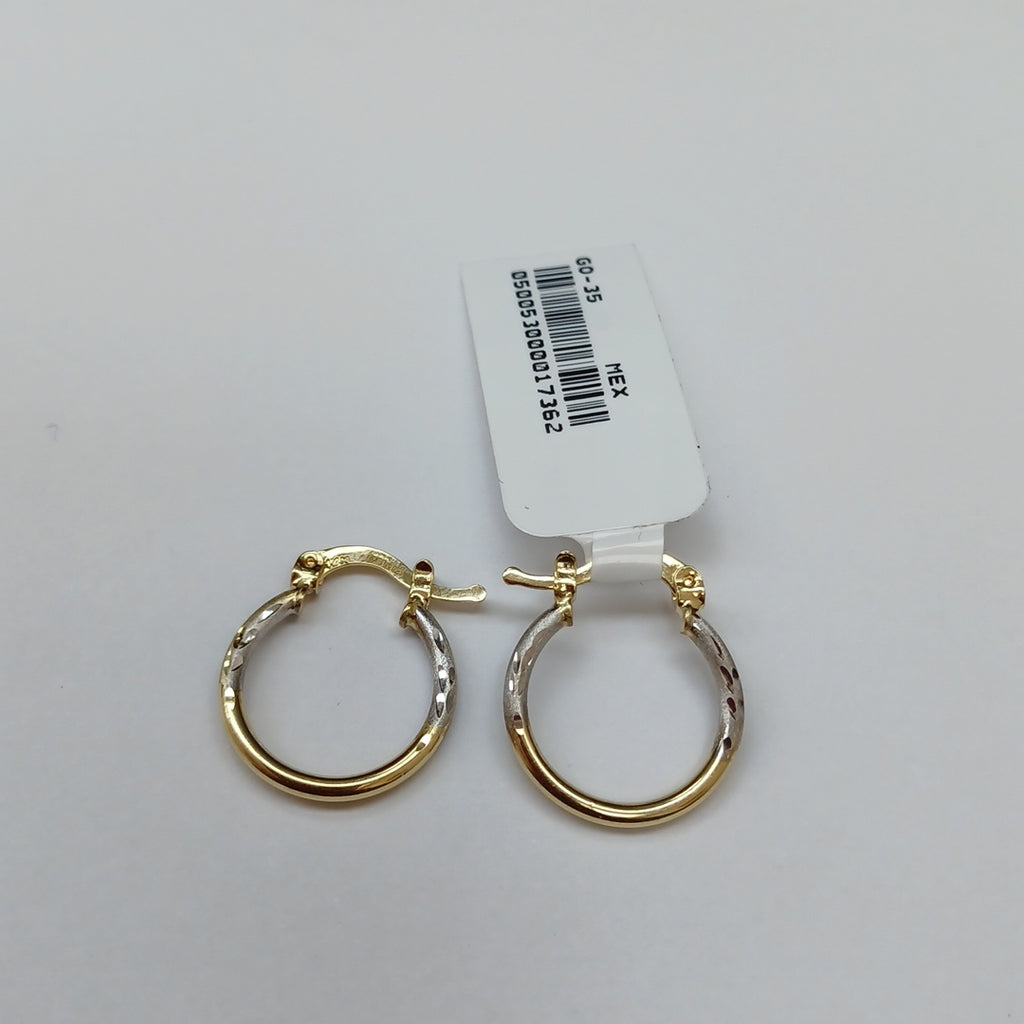 ARETES ARRACADAS COMBINADAS 14K 1.1 GR (NUEVO)