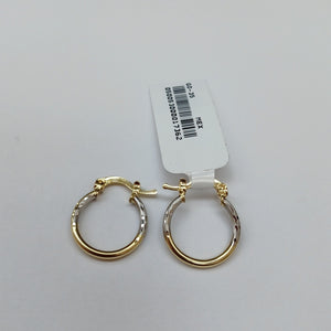 ARETES ARRACADAS COMBINADAS 14K 1.1 GR (NUEVO)