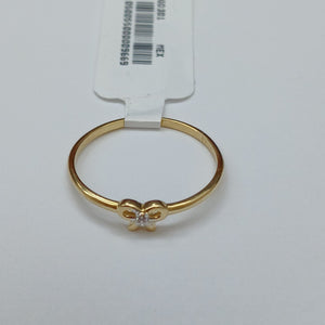 ANILLO ANILLITO FIG MOÑO C CIRCONIAS 14K 9 TALLA 1 GR (NUEVO)