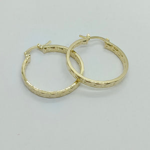 ARETES TEJIDO ARRACADA CON GRECAS 14K 2.7 GR (NUEVO)