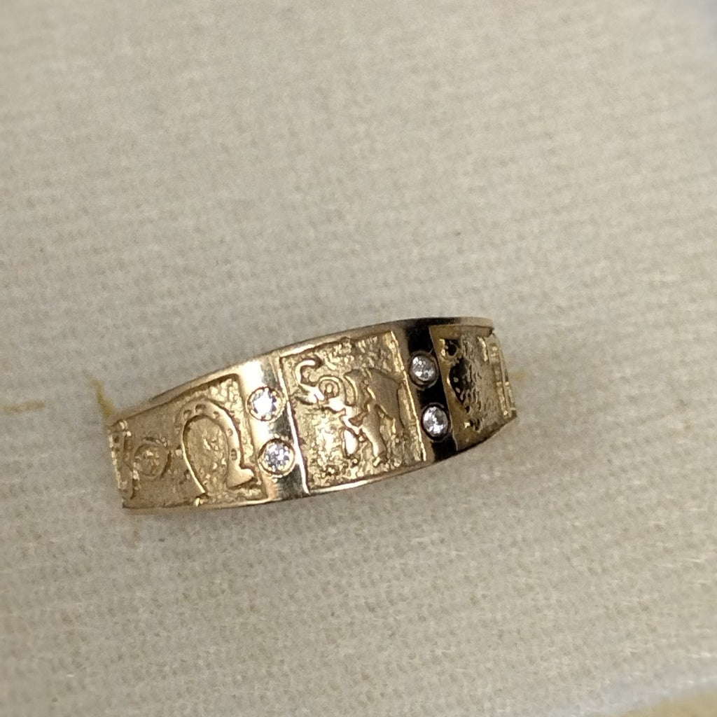 ARGOLLA DE LA SUERTE ORO 14 K 3 GRMS (SEMINUEVO)