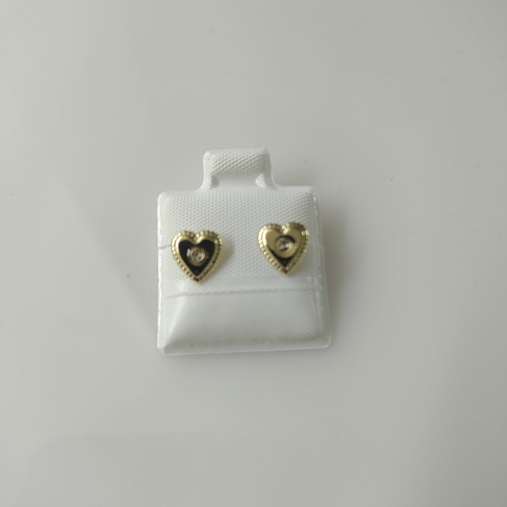 BROQUELES BROQUEL FIG CORAZON C CIRCONIA 14K 0.2614 GR (NUEVO)