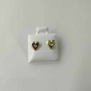 BROQUELES BROQUEL FIG CORAZON C CIRCONIA 14K 0.2614 GR (NUEVO)