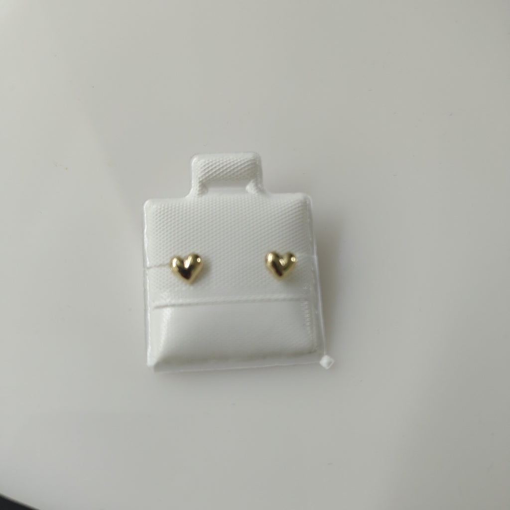 BROQUELES BROQUEL FIG CORAZON LISO 14K 0.1987 GR (NUEVO)