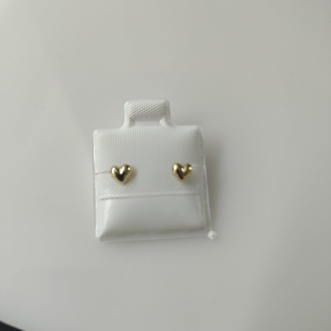 BROQUELES BROQUEL FIG CORAZON LISO 14K 0.1987 GR (NUEVO)