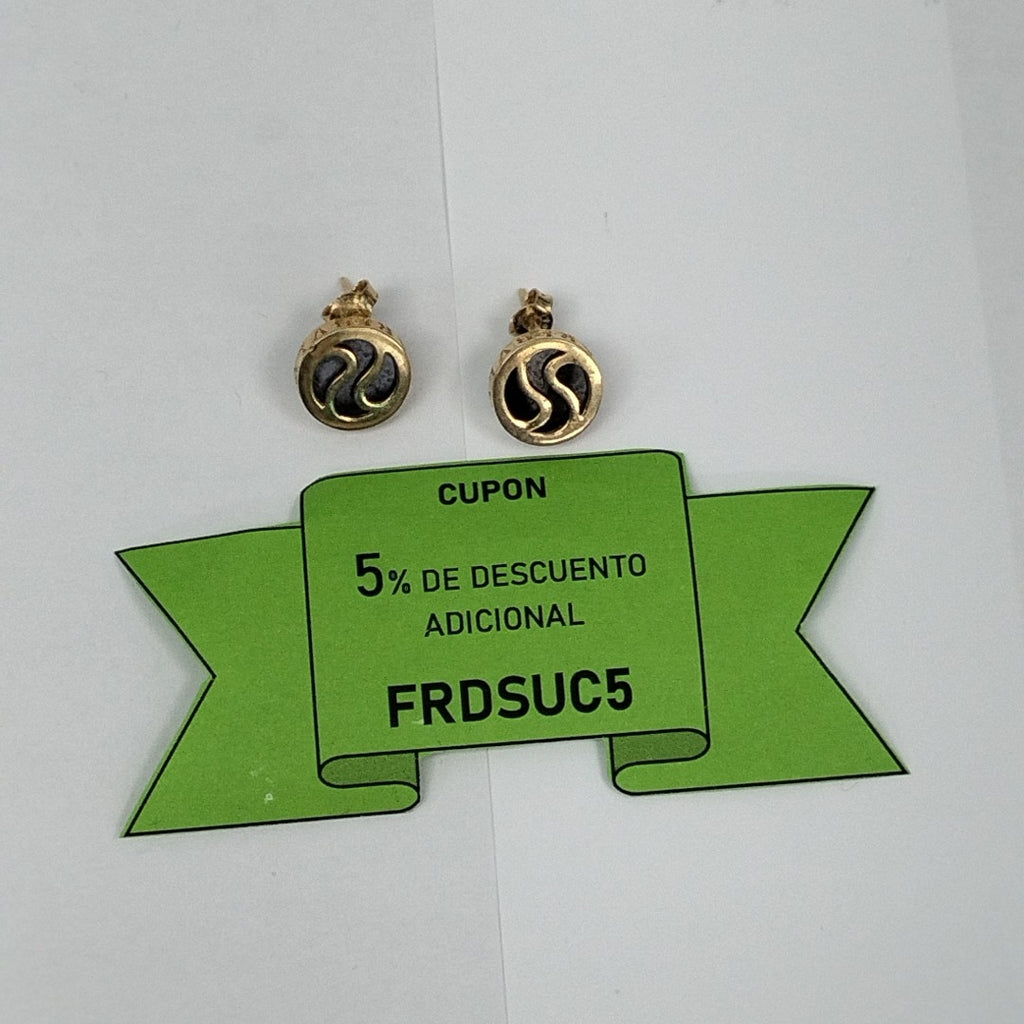 ARETES PAR ORO 14 K 4,90 GRMS (SEMINUEVO)