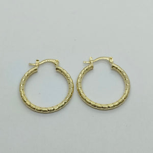 ARETES ARRACADAS LABRADAS 14K 3.2 GR (NUEVO)