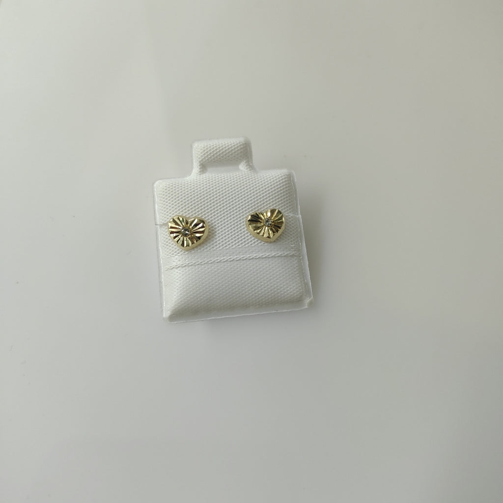 BROQUELES BROQUEL FIG CORAZON C CIRCONIA 14K 0.2603 GR (NUEVO)