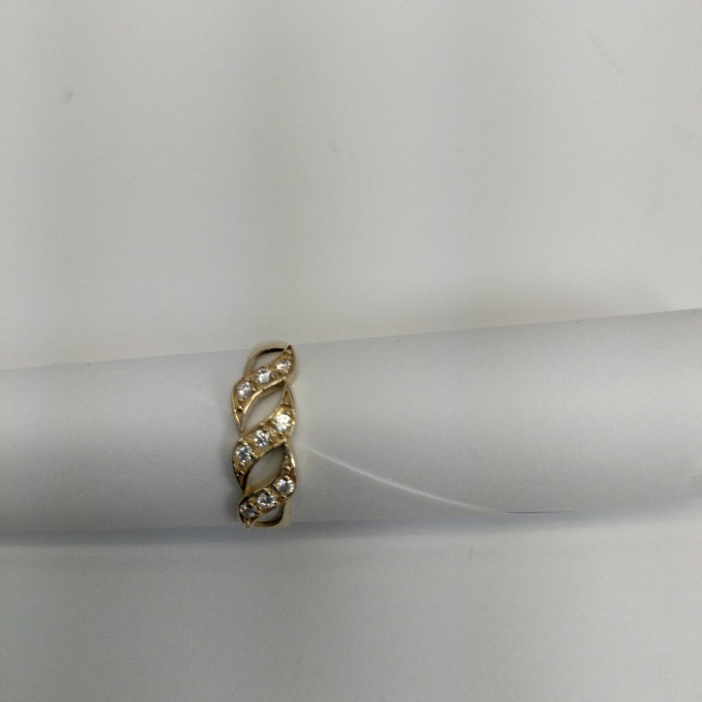 ANILLOS C CIRCONIAS 14K TALLA 7 1.3 GR (NUEVO)