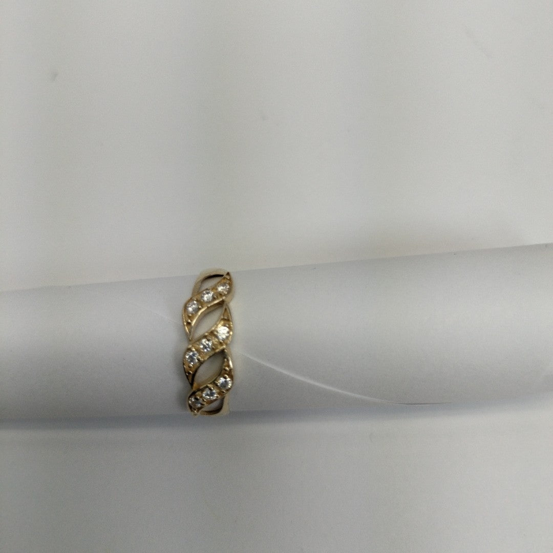 ANILLOS C CIRCONIAS 14K TALLA 7 1.3 GR (NUEVO)