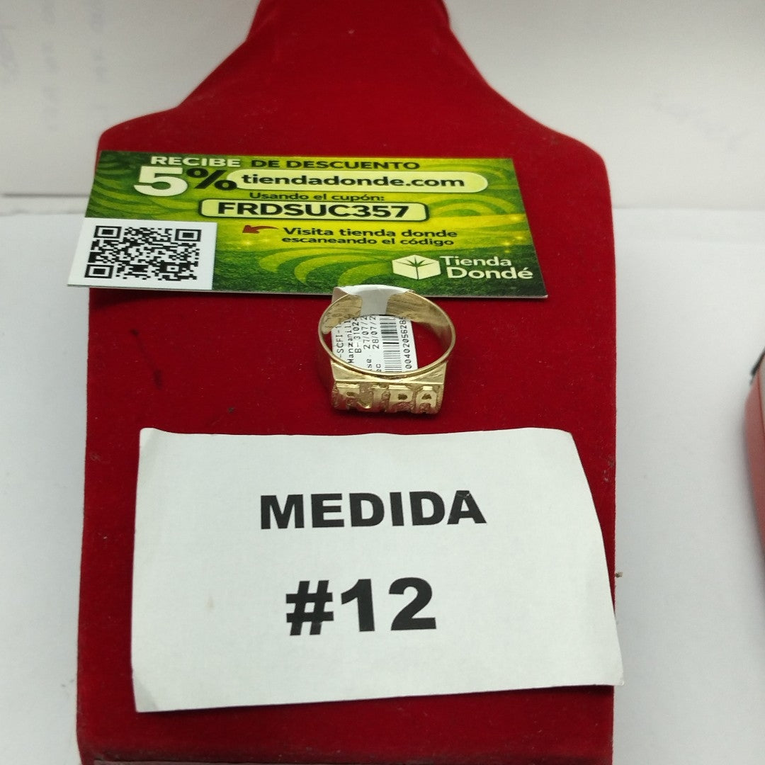 ANILLO ORO 14 K 6.4 GRMS (SEMINUEVO)