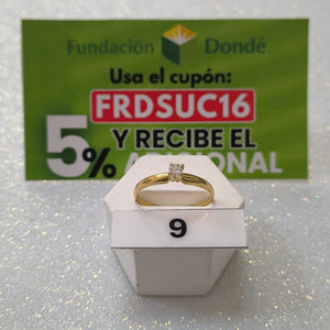 SOLITARIO ORO 14 K 2 GRMS (SEMINUEVO)
