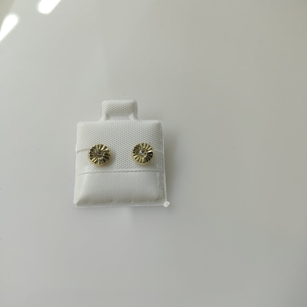 BROQUELES BROQUEL FIG BOTON C CIRCONIA 14K 0.2916 GR (NUEVO)