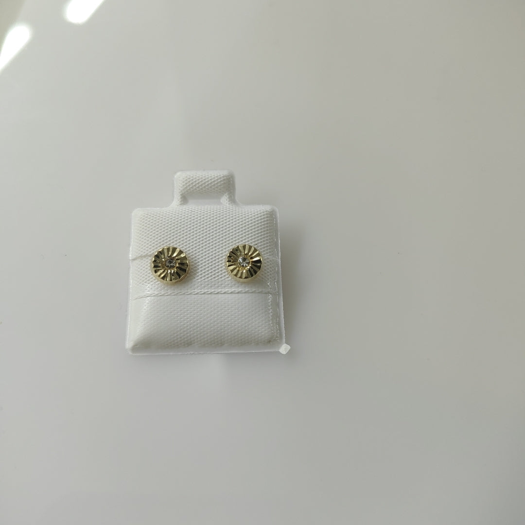 BROQUELES BROQUEL FIG BOTON C CIRCONIA 14K 0.2916 GR (NUEVO)