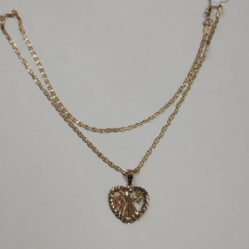 CADENA, MEDALLA CONMEMORATIVA ORO 10 K 4.1 GRMS (SEMINUEVO)