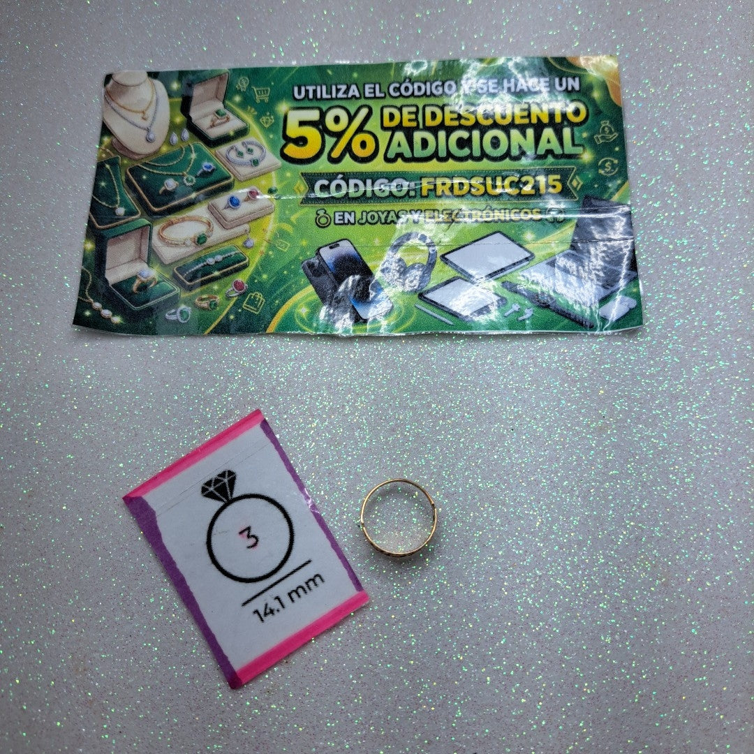 ANILLITO ORO 10 K 1,00 GRMS (SEMINUEVO)