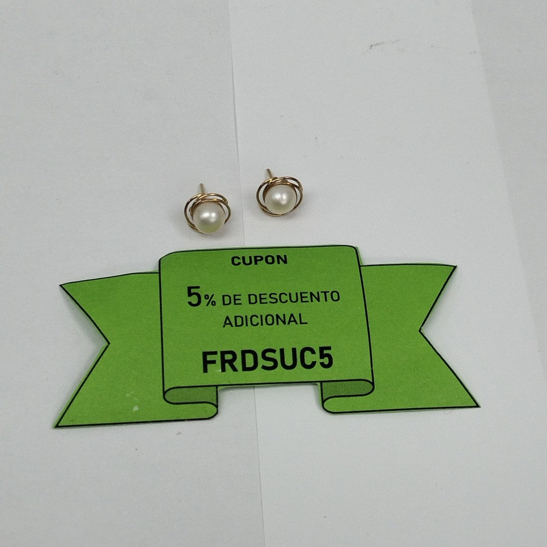 ARETES PAR ORO 14 K 1,60 GRMS (SEMINUEVO)