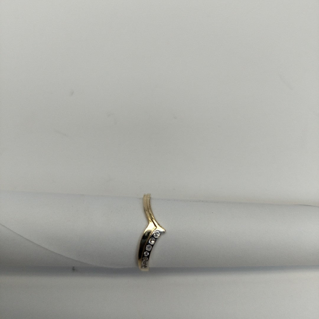 ANILLOS CON CIRCONIAS 14K TALLA 7 1 GR (NUEVO)
