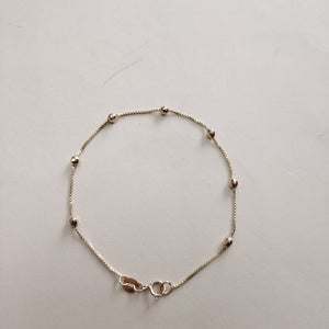 PULSERA ESPECIAL CON BOLITAS 14K 18 CM 1.4 GR (NUEVO)