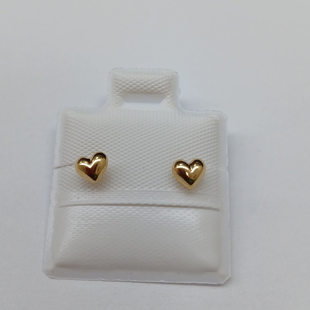 BROQUELES BROQUEL FIG CORAZON LISO 14K 0.1987 GR (NUEVO)
