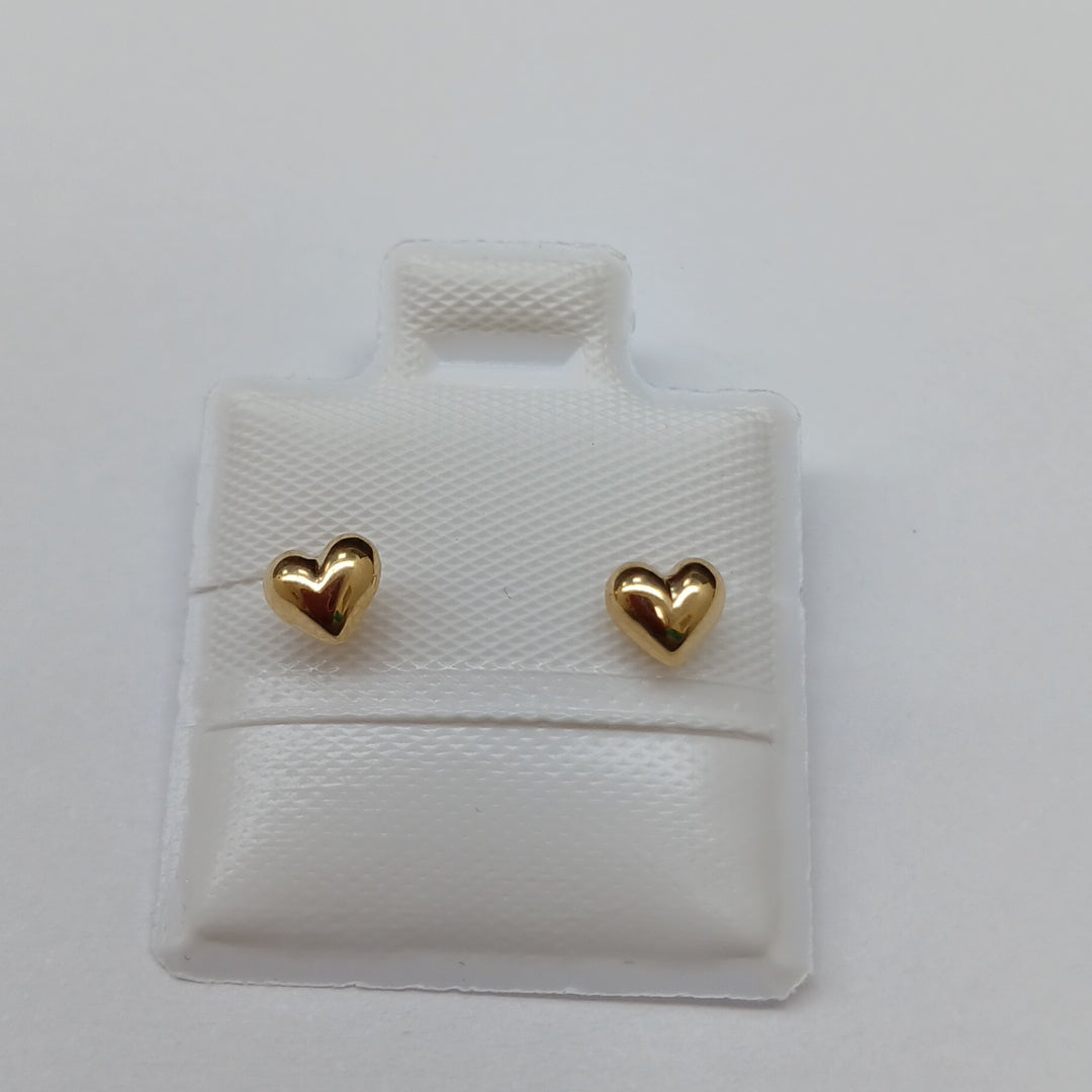 BROQUELES BROQUEL FIG CORAZON LISO 14K 0.1987 GR (NUEVO)