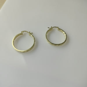 ARETES TEJIDO ARRACADA CON GRECAS 14K 2.6 GR (NUEVO)