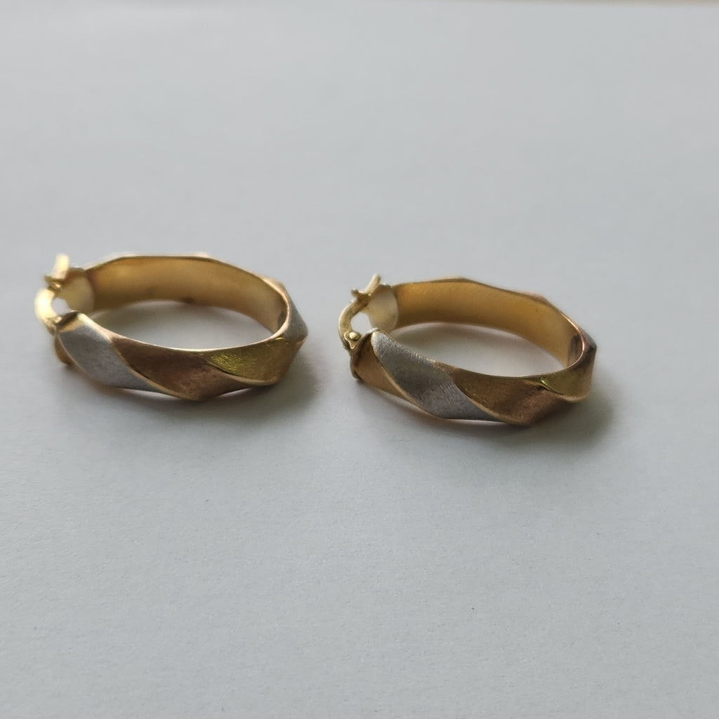 ARRACADAS PAR ORO,ORO COMBINADO 14 K 2,70 GRMS (SEMINUEVO)