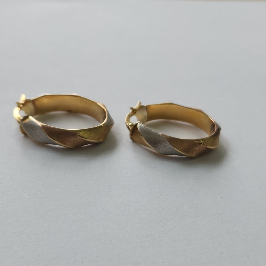 ARRACADAS PAR ORO,ORO COMBINADO 14 K 2,70 GRMS (SEMINUEVO)