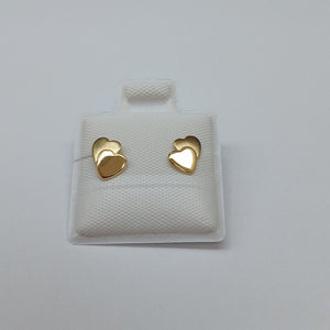 BROQUELES BROQUEL CORAZON DOBLE 14K 0.2171 GR (NUEVO)