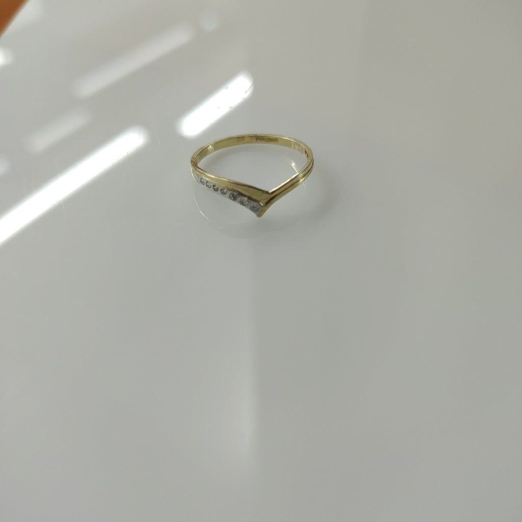 ANILLOS C CIRCONIAS 14K TALLA 8 1 GR (NUEVO)