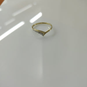 ANILLOS C CIRCONIAS 14K TALLA 8 1 GR (NUEVO)