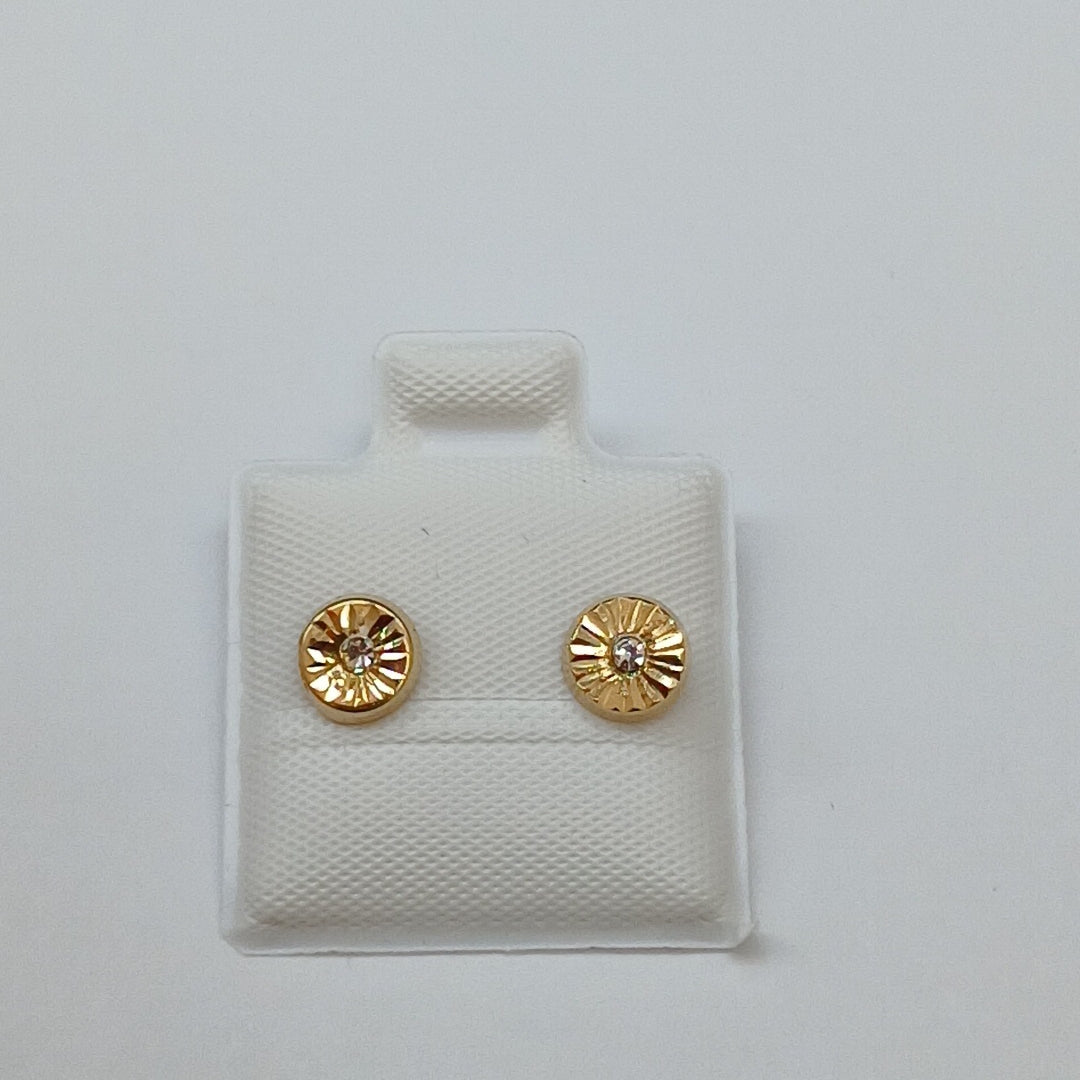 BROQUELES BROQUEL FIG BOTON C CIRCONIA 14K 0.2916 GR (NUEVO)