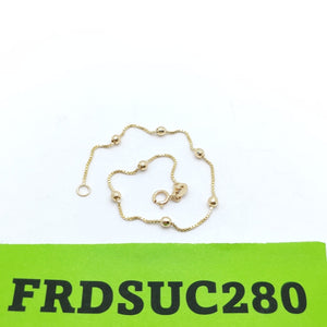 PULSERA ESPECIAL CON BOLITAS 14K 18 CM 1.4 GR (NUEVO)