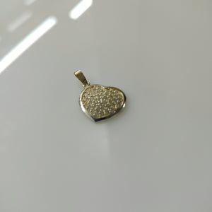 DIJE CORAZON CON CIRCONIAS 14K 1.8 GR (NUEVO)