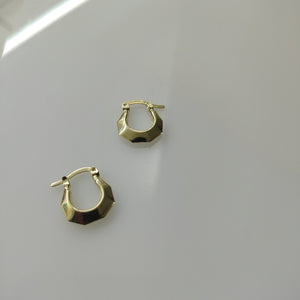 ARETES TEJIDO ARRACADA FACETADA 14K 1.3 GR (NUEVO)