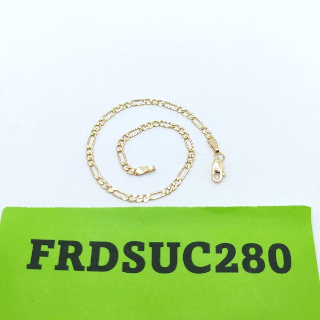 PULSERA TEJIDO 3X1 14K 18 CM 2 GR (NUEVO)