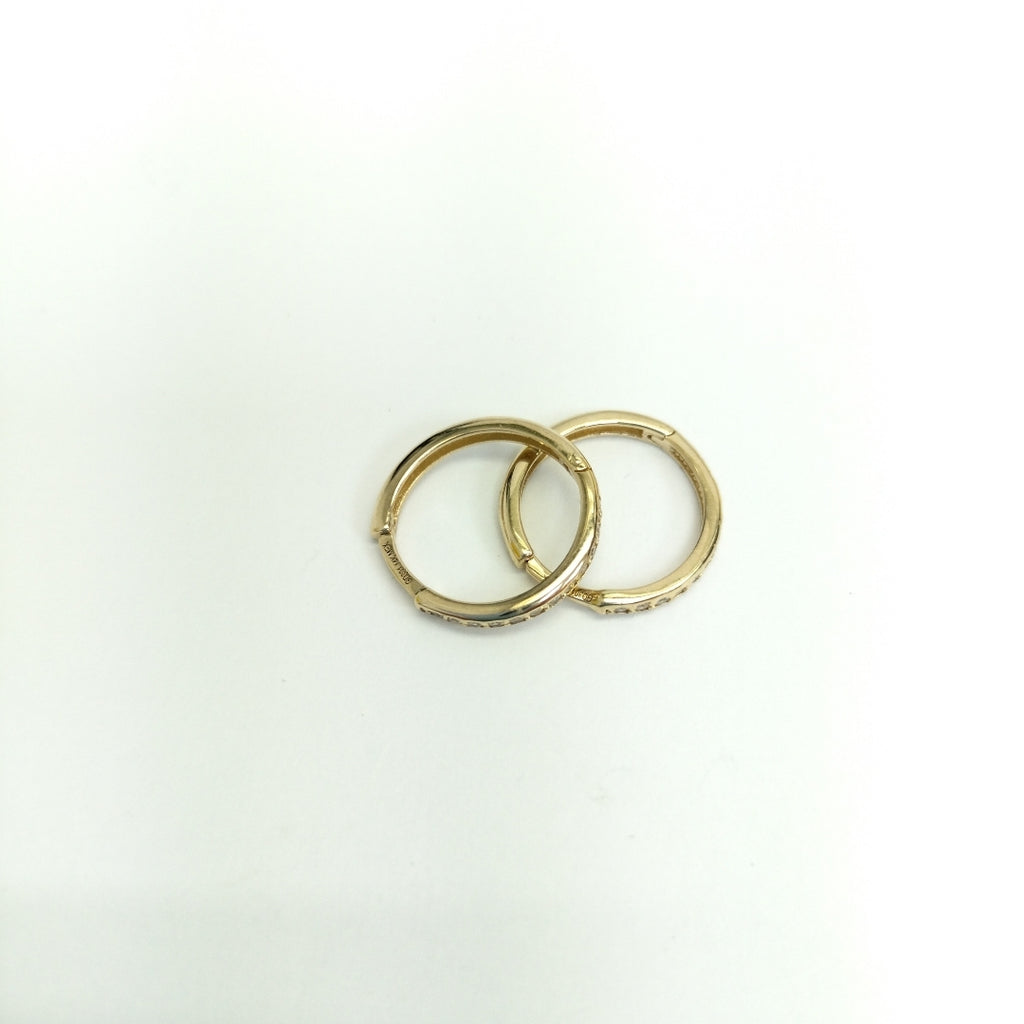 ARETES HUGGIES C CIRCONIA 14K 1.7 GR (NUEVO)