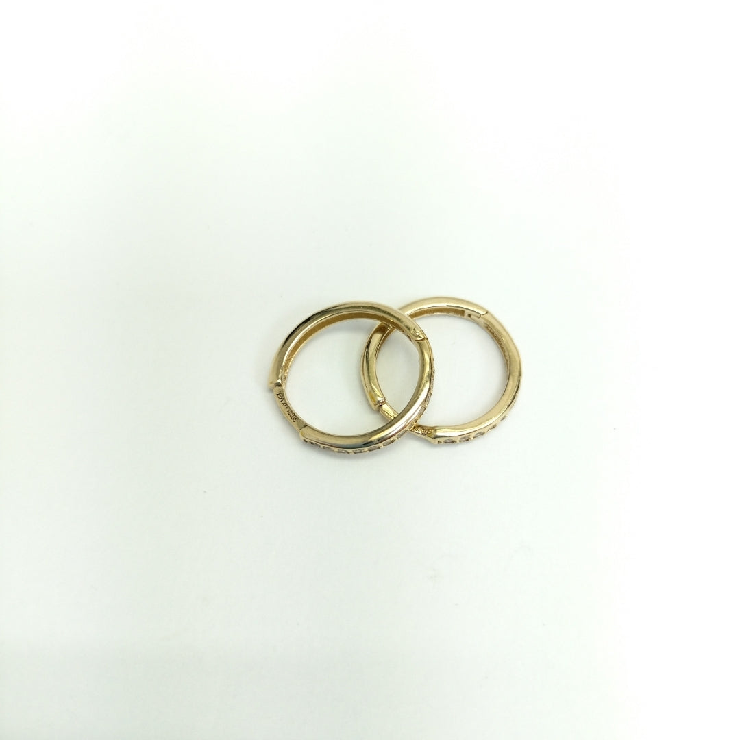 ARETES HUGGIES C CIRCONIA 14K 1.7 GR (NUEVO)