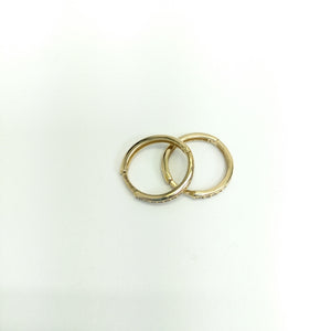 ARETES HUGGIES C CIRCONIA 14K 1.7 GR (NUEVO)