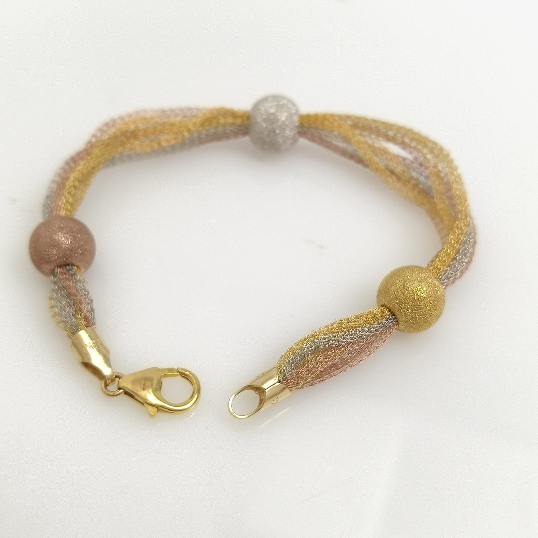 PULSERA ORO COMBINADO 10 K 8,10 GRMS (SEMINUEVO)