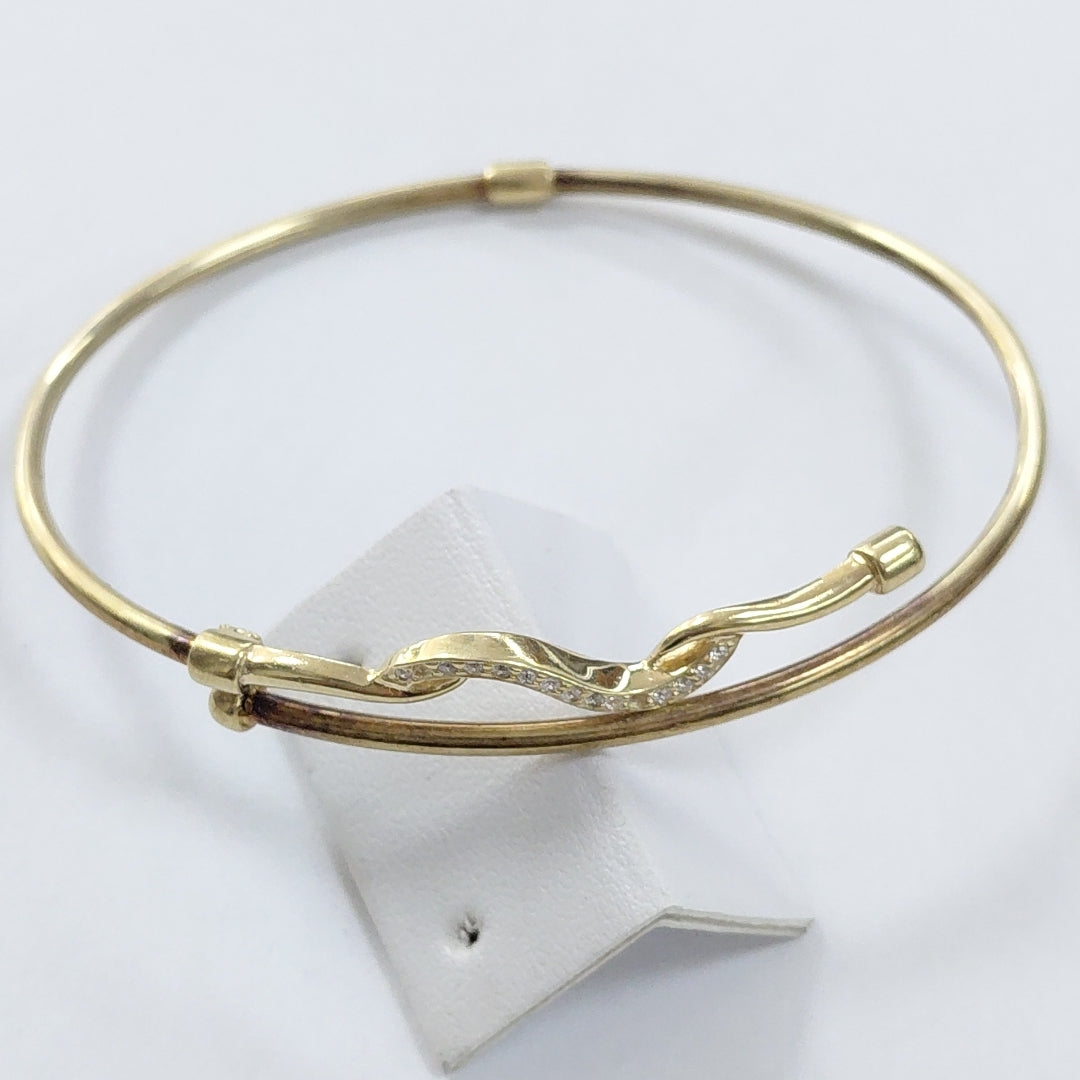 PULSERA RIGIDA ORO 14 K 6.4 GRMS (SEMINUEVO)