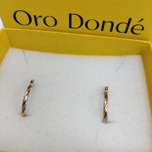 ARETES ARRACADAS COMBINADAS 14K 2 GR (NUEVO)