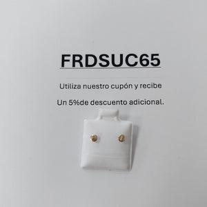 BROQUELES BROQUEL FIG TAPON REDONDO 14K 0.1408 GR (NUEVO)