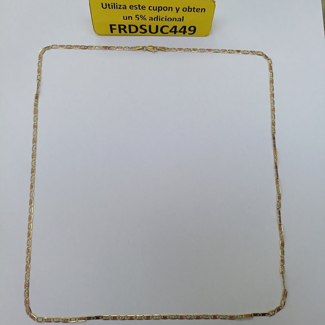 CADENA ORO, ORO COMBINADO 14 K 5.1 GRMS (SEMINUEVO)