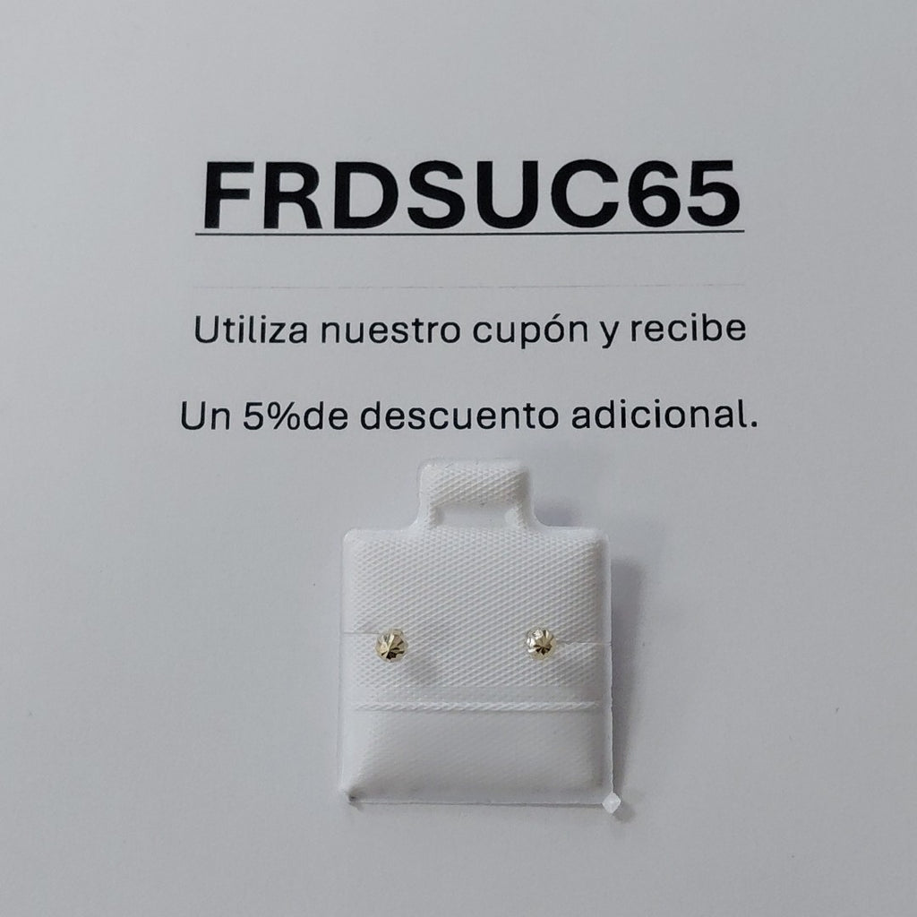 BROQUELES BROQUEL FIG HONGO 14K 0.17 GR (NUEVO)