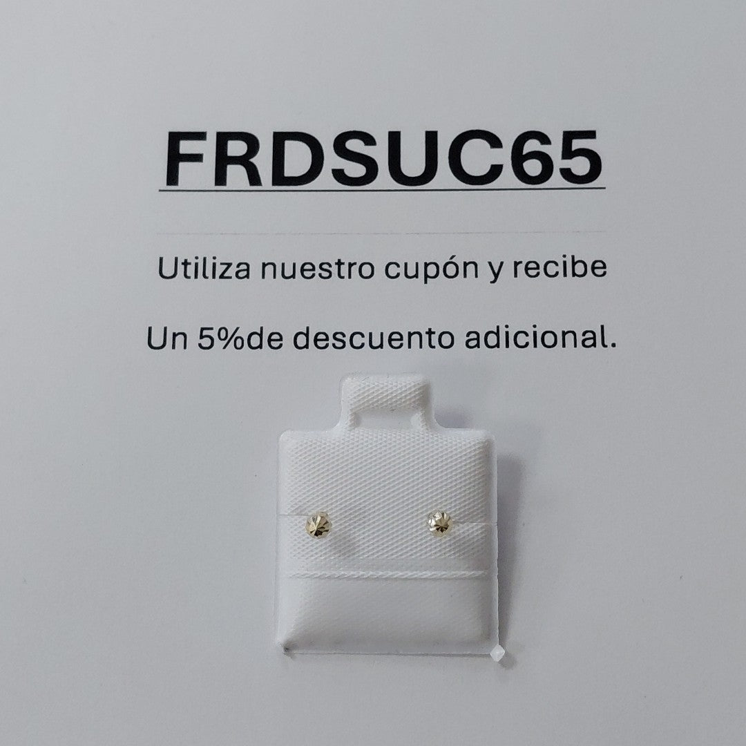 BROQUELES BROQUEL FIG HONGO 14K 0.17 GR (NUEVO)