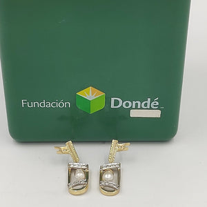 ARETES PAR ORO 14 K 6,90 GRMS (SEMINUEVO)