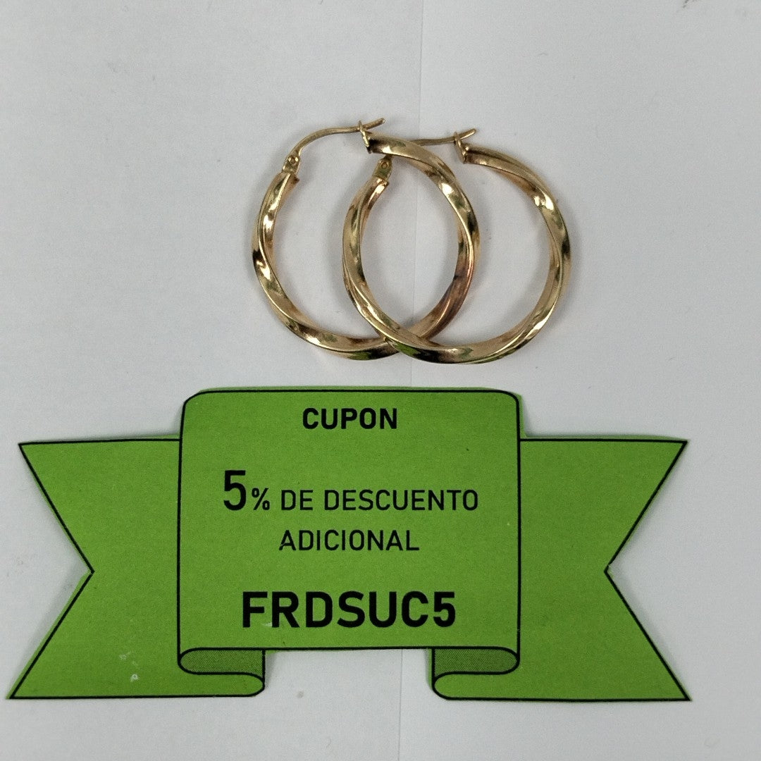 ARRACADAS PAR ORO 14 K 4,90 GRMS (SEMINUEVO)
